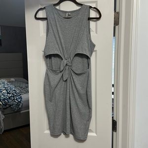 Brand new with tags grey ASOS cutout ribbed dress, size 12